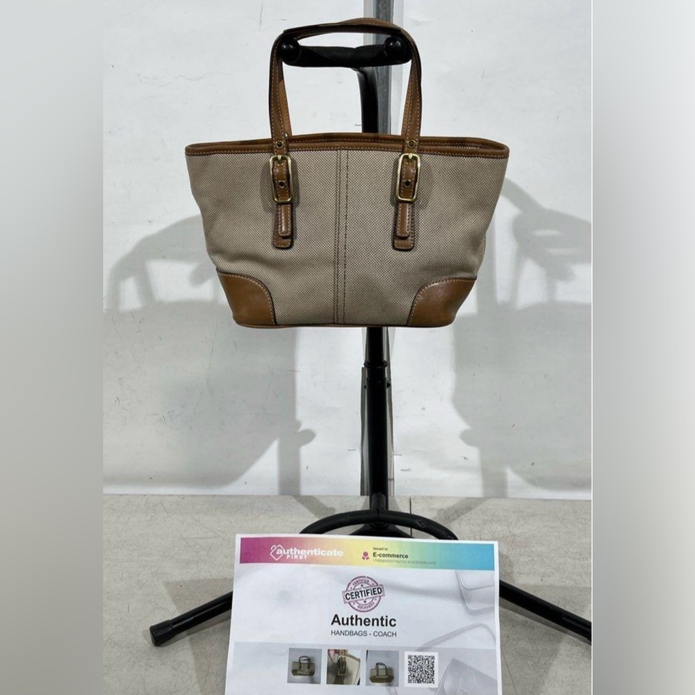 Authentic Coach Mini Market Tote Tan and Brown